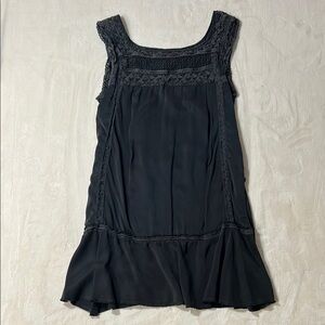 SOLD Free People Gray Textured 100% silk shirt